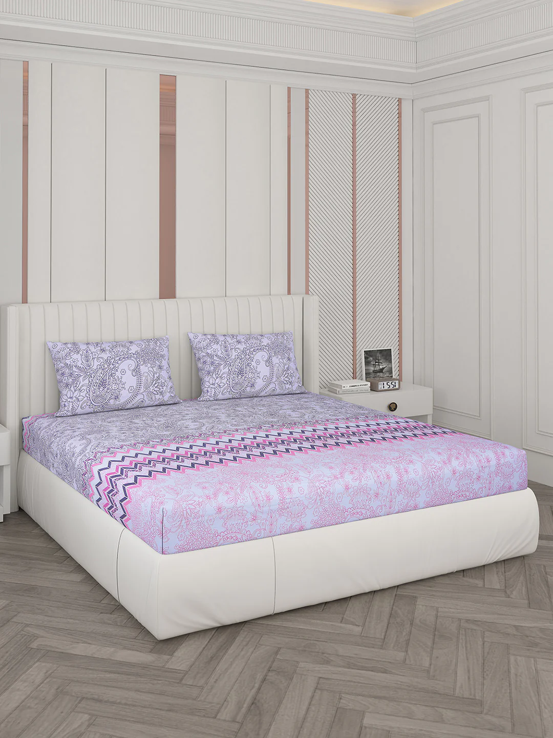 104 TC Cotton Double Bedsheet with 2 Pillow Covers - Updated - Updated - Updated