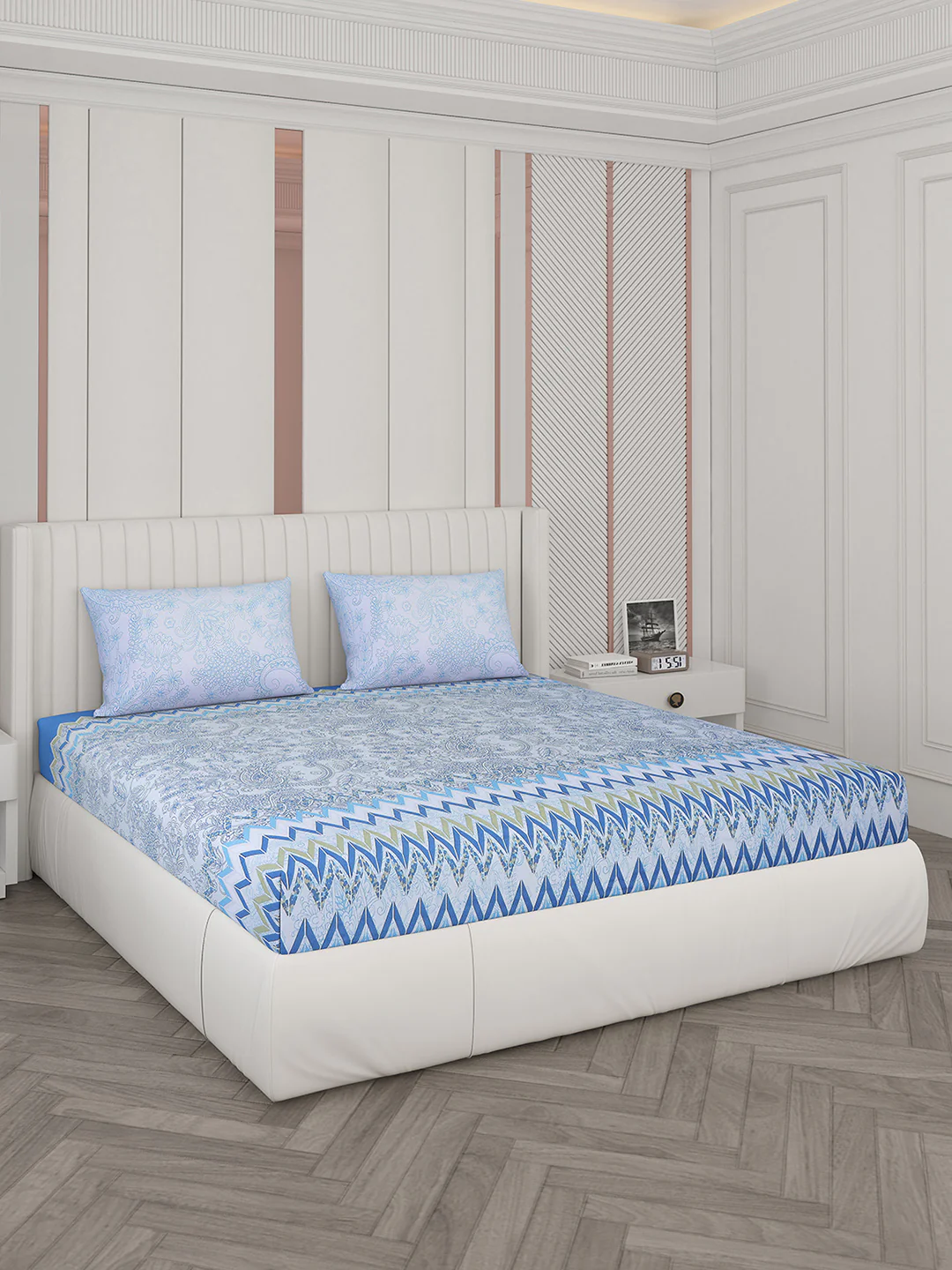 104 TC Cotton Double Bedsheet with 2 Pillow Covers - Updated - Updated - Updated