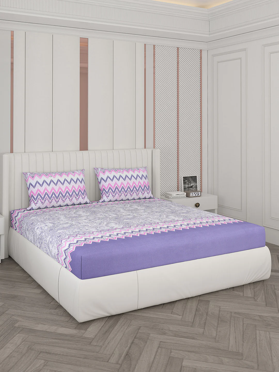 104 TC Cotton Double Bedsheet with 2 Pillow Covers - Updated - Updated - Updated