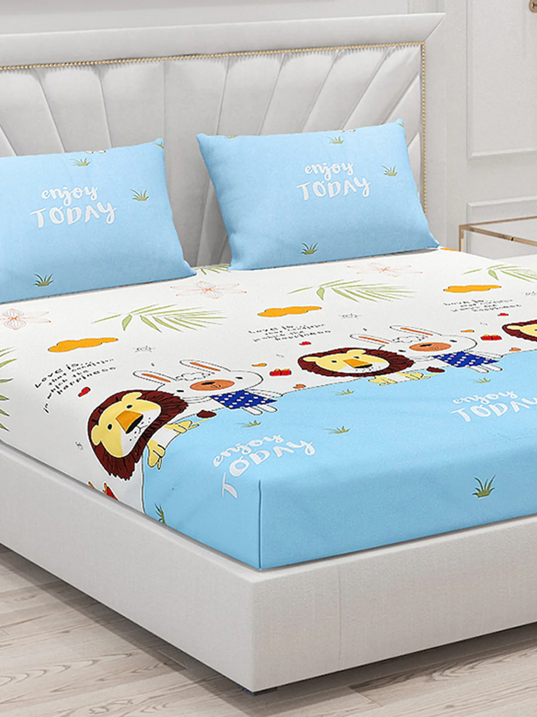 120 GSM Polyester Double Bed Bedsheet with 2 Pillow Covers - Updated - Updated - Updated - Image 5