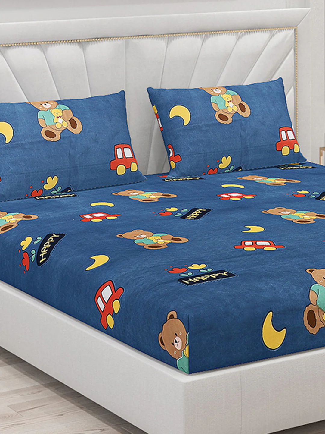 120 GSM Polyester Double Bed Bedsheet with 2 Pillow Covers - Updated - Updated - Image 5