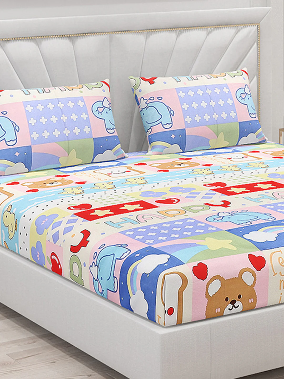 120 GSM Polyester Double Bed Bedsheet with 2 Pillow Covers - Updated - Updated - Updated - Image 5