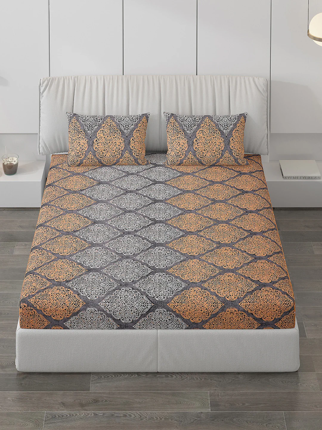 120 GSM Polyester Double Bed Bedsheet with 2 Pillow Covers - Updated - Updated - Image 2
