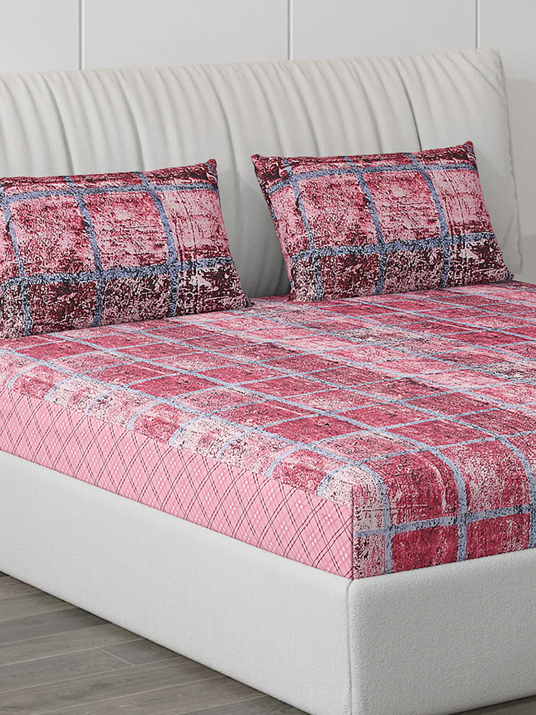 120 GSM Polyester Double Bed Bedsheet with 2 Pillow Covers - Updated - Updated - Image 5