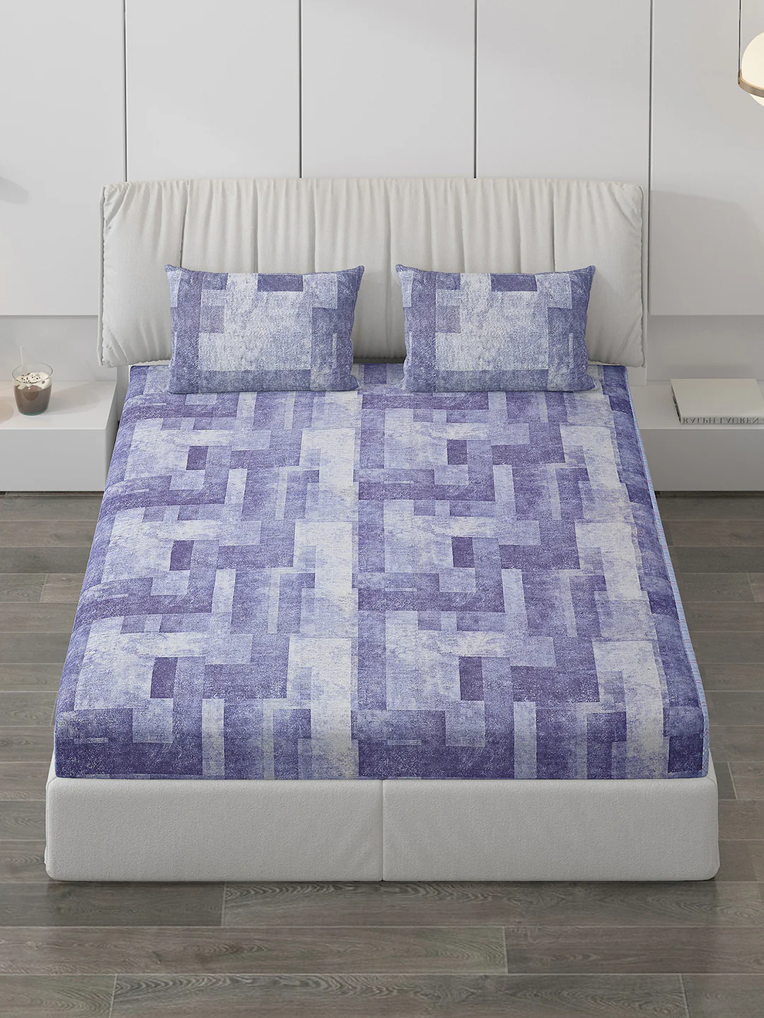 120 GSM Polyester Double Bed Bedsheet with 2 Pillow Covers - Updated - Updated - Image 2