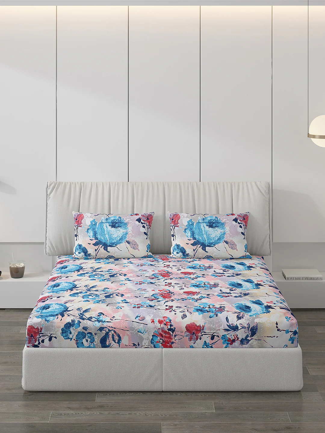 120 GSM Polyester Double Bed Bedsheet with 2 Pillow Covers - Updated - Updated - Image 3