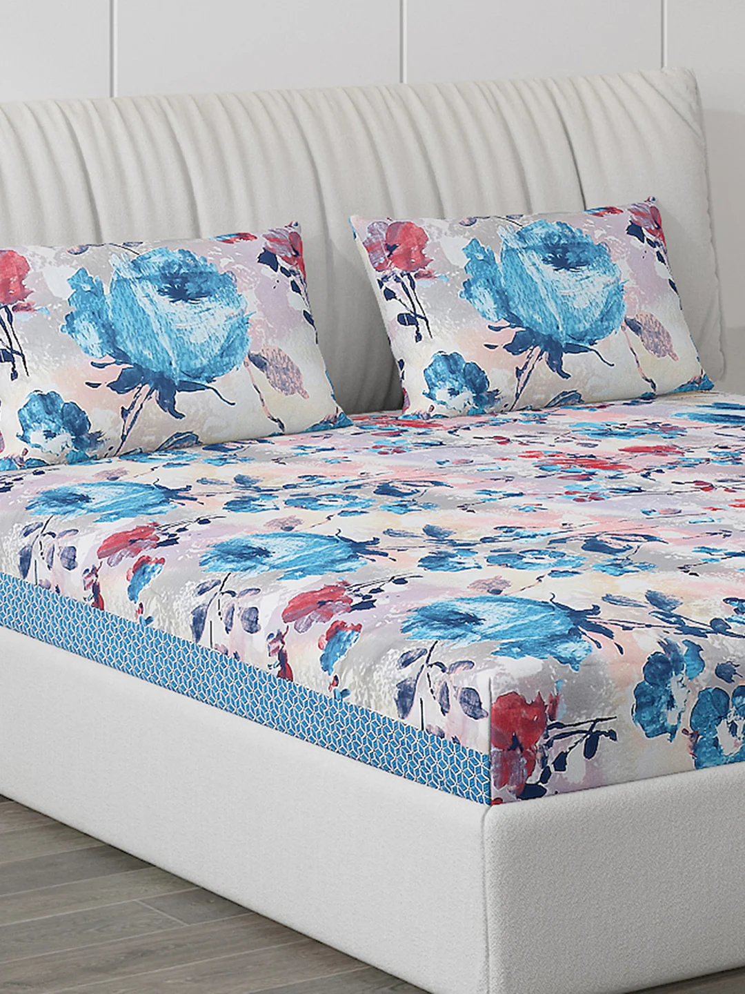 120 GSM Polyester Double Bed Bedsheet with 2 Pillow Covers - Updated - Updated - Image 5