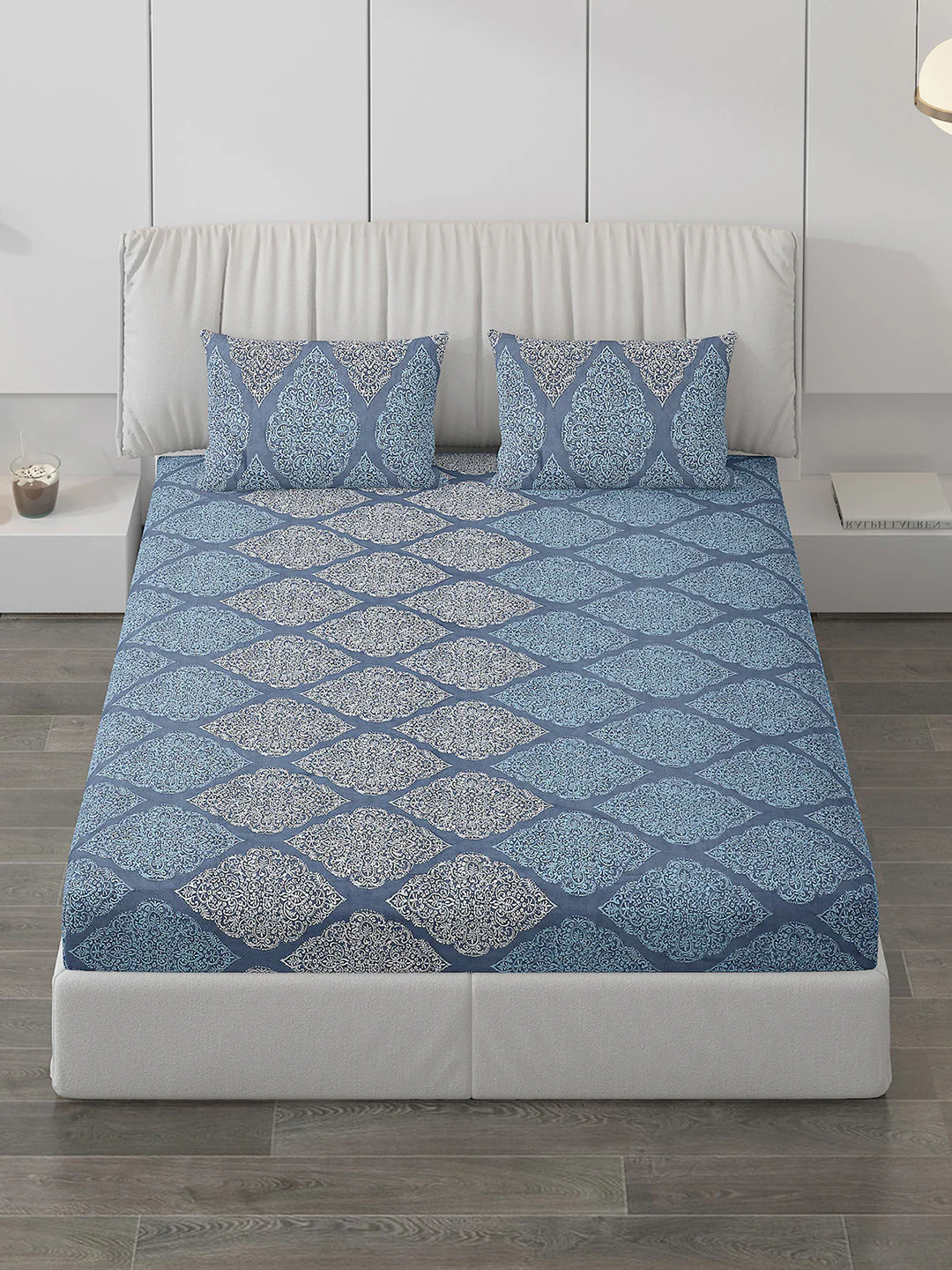 120 GSM Polyester Double Bed Bedsheet with 2 Pillow Covers - Updated - Updated - Image 2