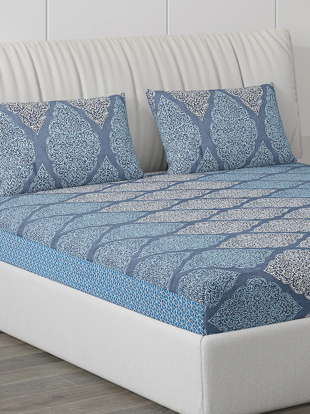 120 GSM Polyester Double Bed Bedsheet with 2 Pillow Covers - Updated - Updated - Image 5