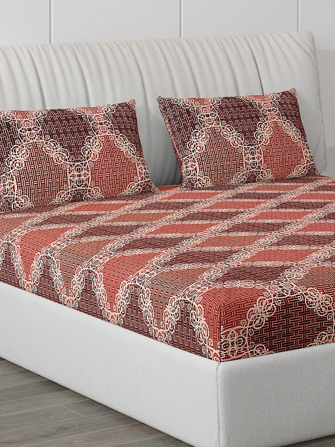 120 GSM Polyester Double Bed Bedsheet with 2 Pillow Covers - Updated - Updated - Image 5