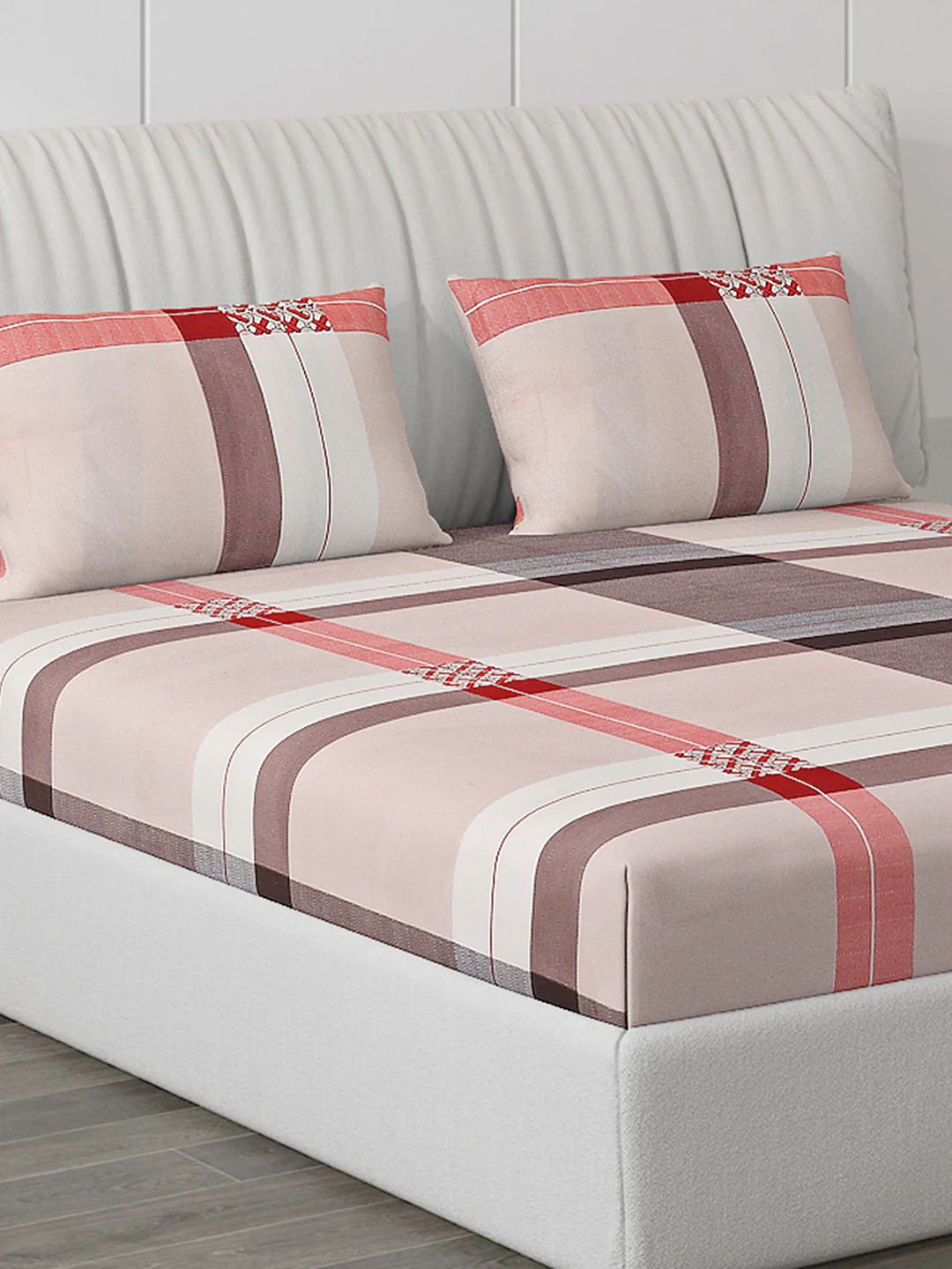 120 GSM Polyester Double Bed Bedsheet with 2 Pillow Covers - Updated - Updated - Image 5