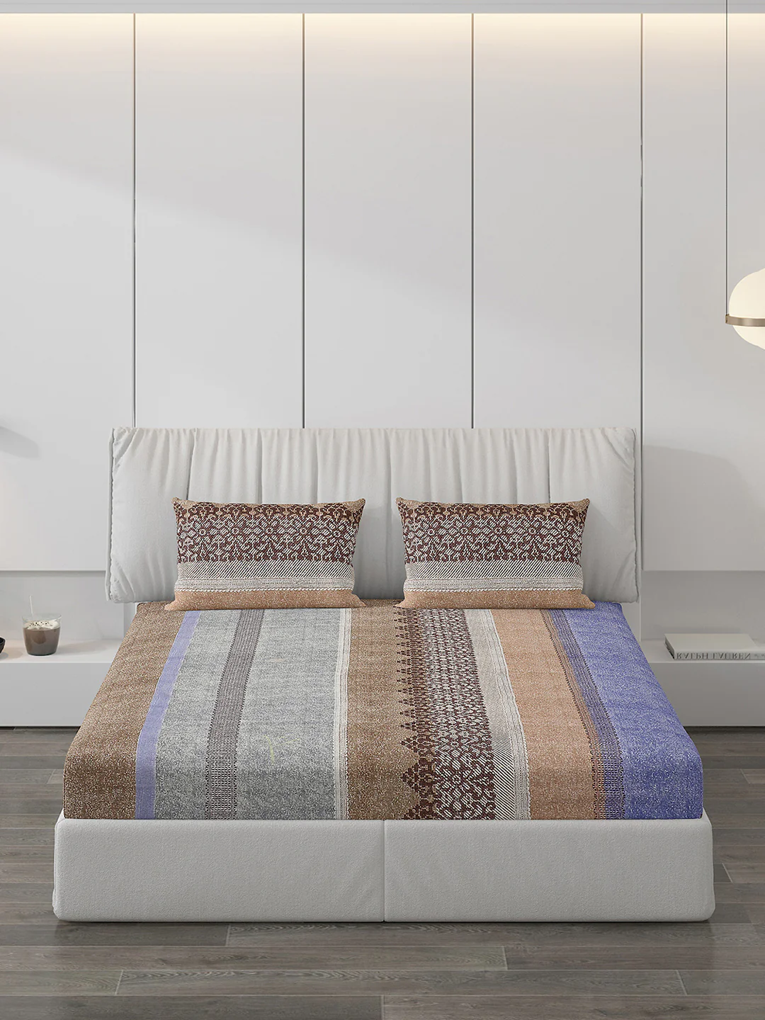 120 GSM Polyester Double Bed Bedsheet with 2 Pillow Covers - Updated - Updated - Image 3