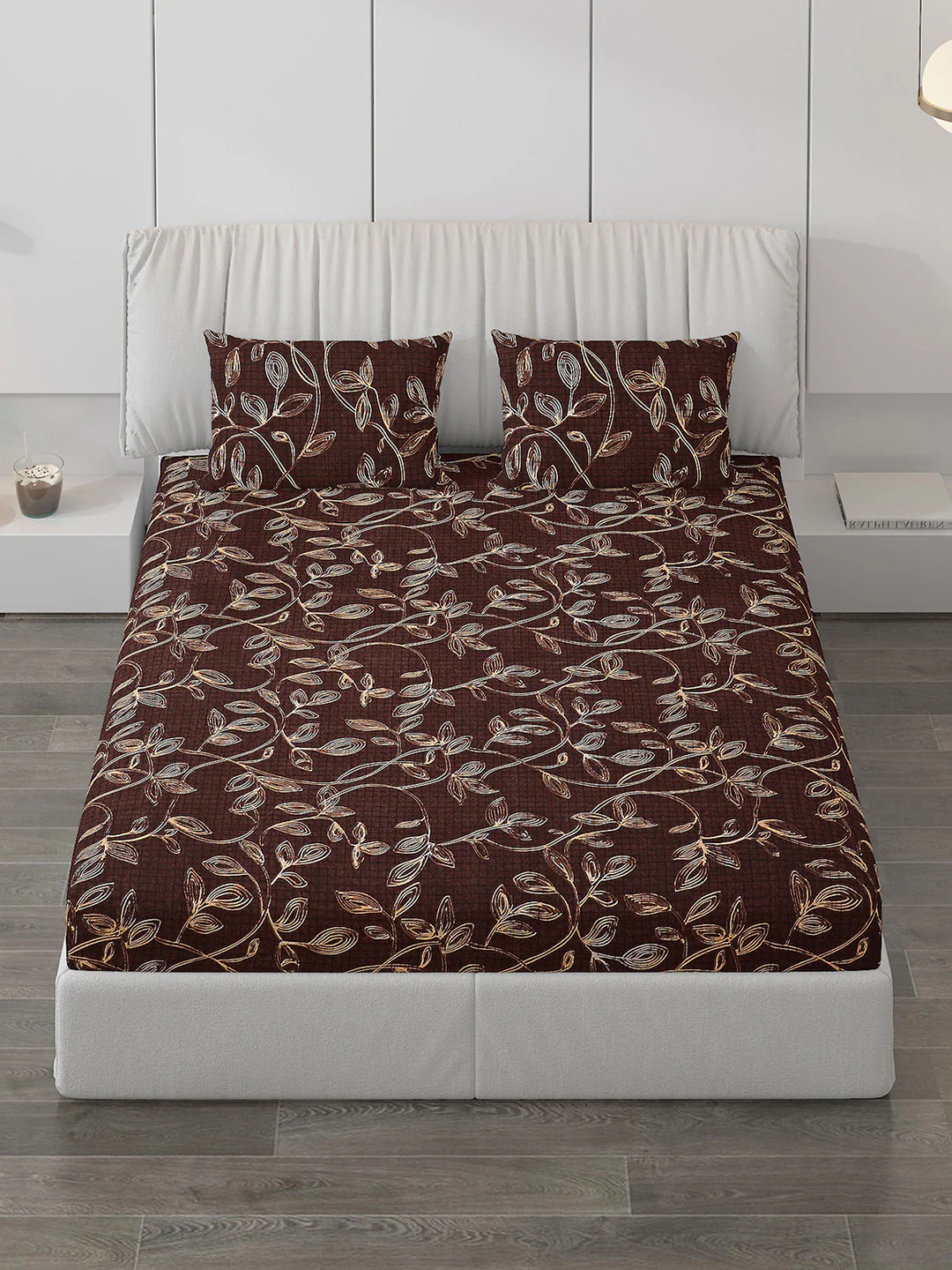 120 GSM Polyester Double Bed Bedsheet with 2 Pillow Covers - Updated - Updated - Image 2