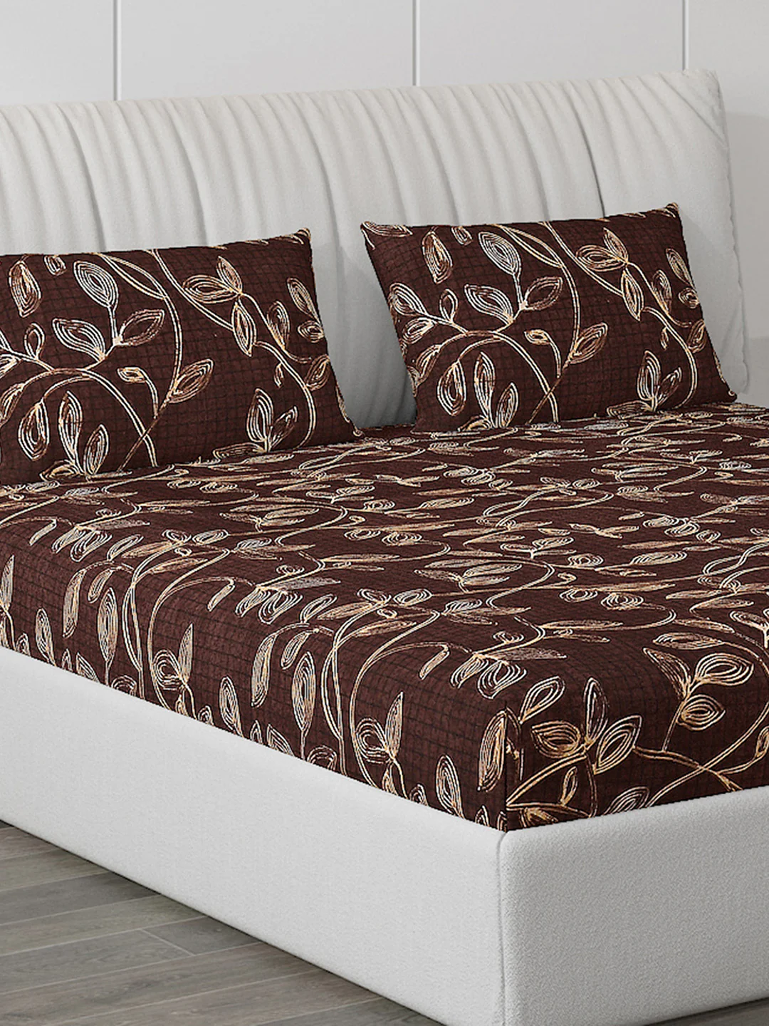 120 GSM Polyester Double Bed Bedsheet with 2 Pillow Covers - Updated - Updated - Image 5