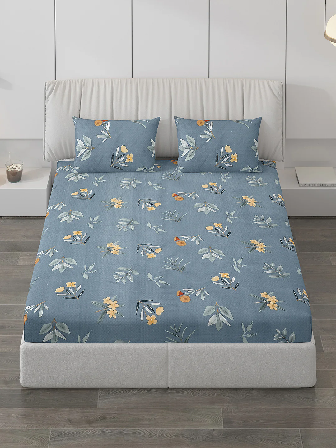 120 GSM Polyester Double Bed Bedsheet with 2 Pillow Covers - Updated - Updated - Image 2