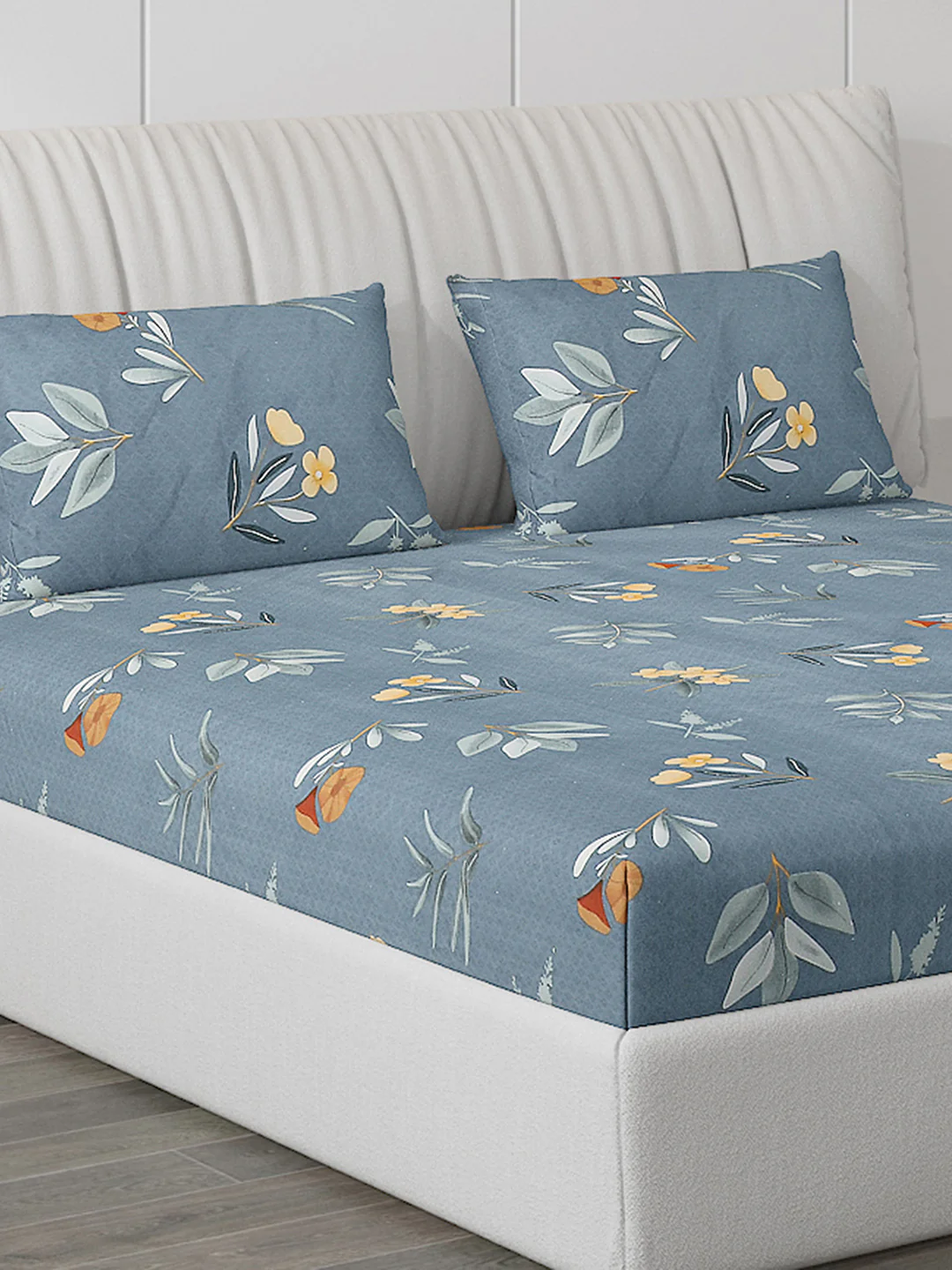 120 GSM Polyester Double Bed Bedsheet with 2 Pillow Covers - Updated - Updated - Image 5