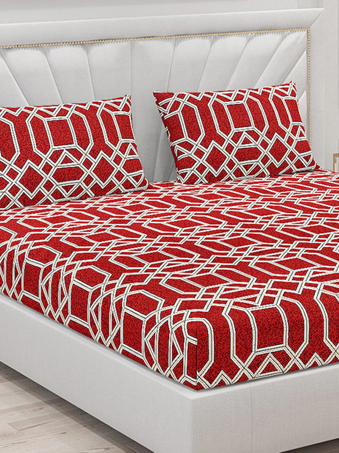 120 GSM Polyester Double Bed Bedsheet with 2 Pillow Covers - Updated - Updated - Image 5