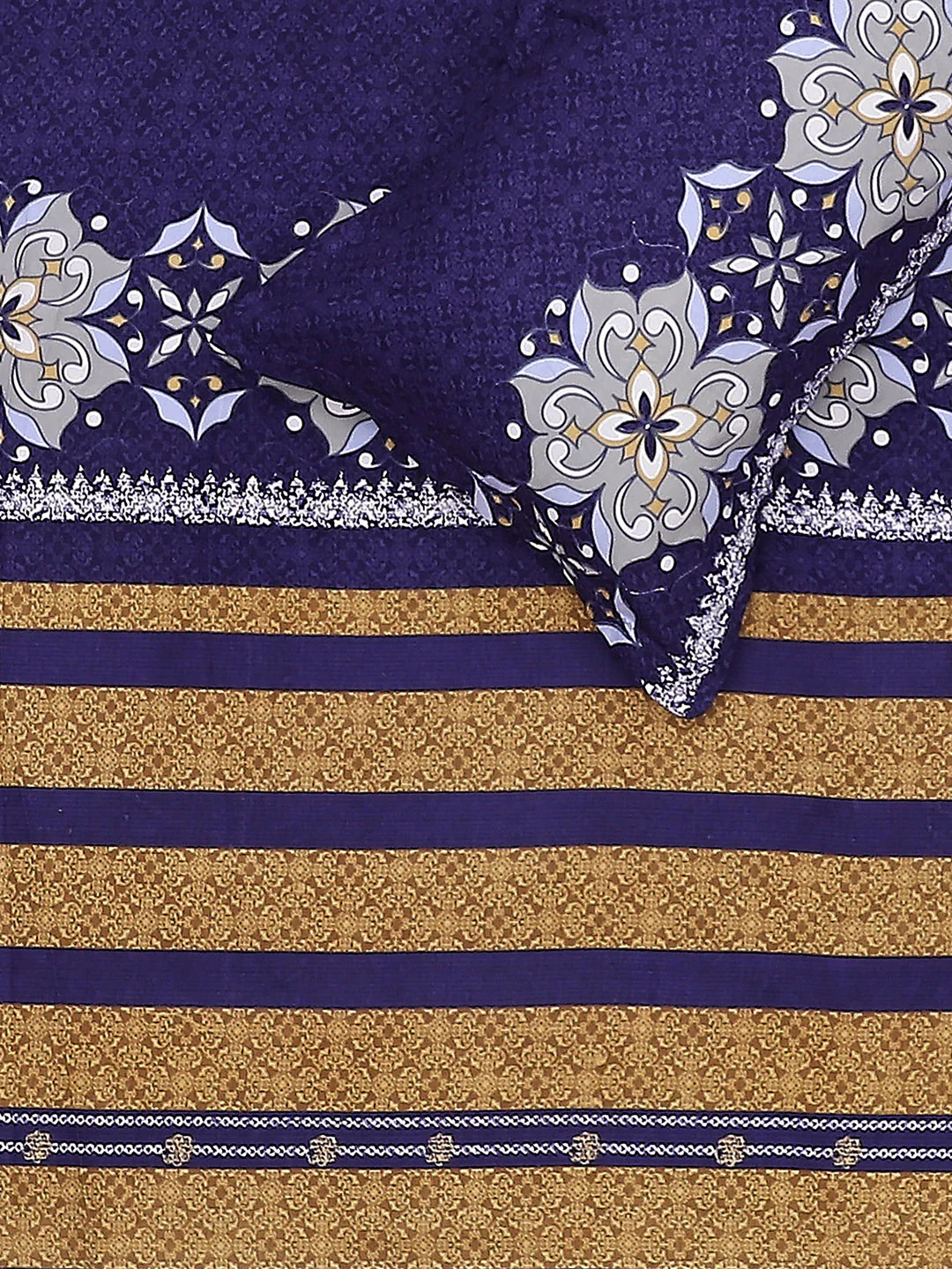 120 GSM Polyester Double Bed Bedsheet with 2 Pillow Covers - Updated - Updated - Image 6