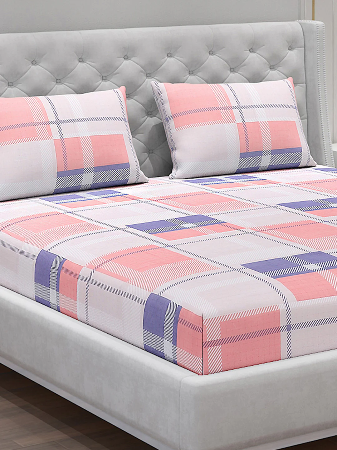 120 GSM Polyester Double Bed Bedsheet with 2 Pillow Covers - Updated - Updated - Image 5