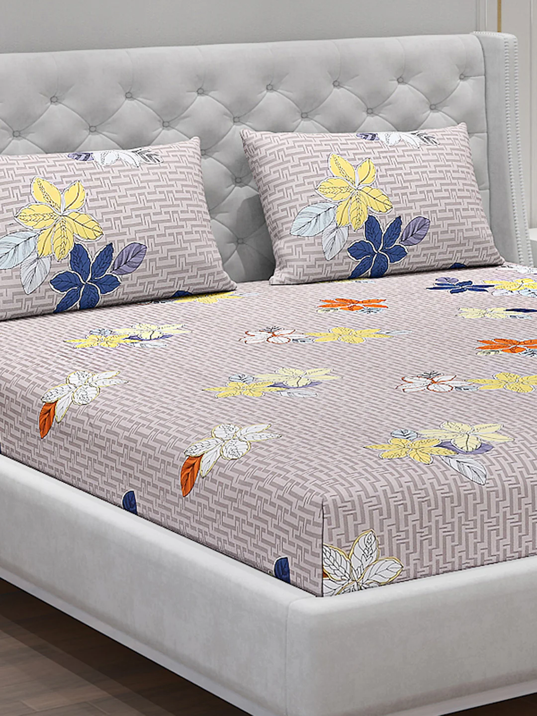 120 GSM Polyester Double Bed Bedsheet with 2 Pillow Covers - Updated - Updated - Image 5