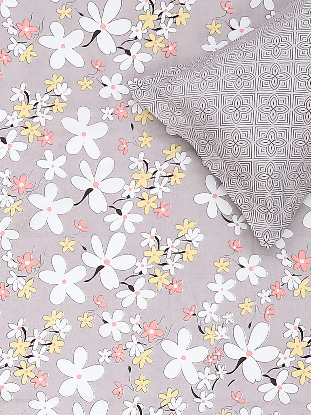 120 GSM Polyester Double Bed Bedsheet with 2 Pillow Covers - Updated - Updated - Image 6