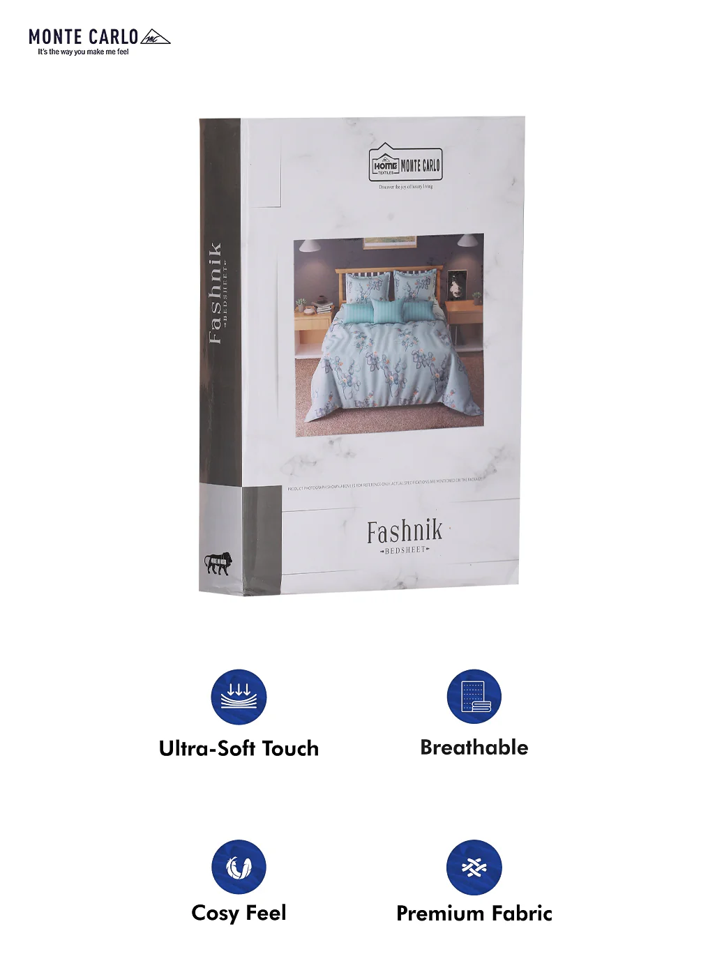 130 GSM Polyester Double Bed Bedsheet with 2 Pillow Covers - Image 10