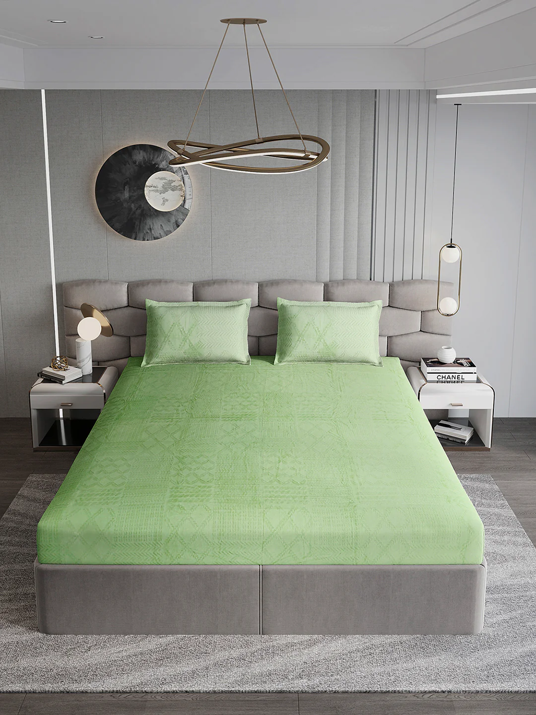 267 GSM 100% Polyester King Bed 1 Bedsheet with 2 Pillow Cover (Master Piece) - Image 3