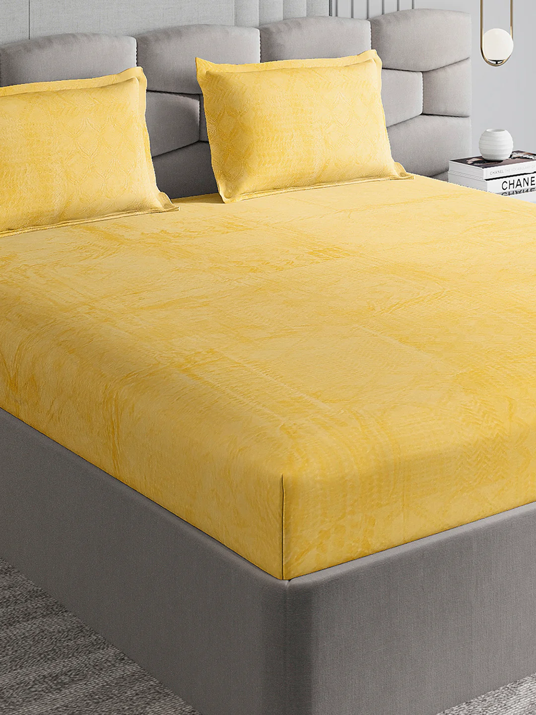 267 GSM 100% Polyester King Bed 1 Bedsheet with 2 Pillow Cover (Master Piece)