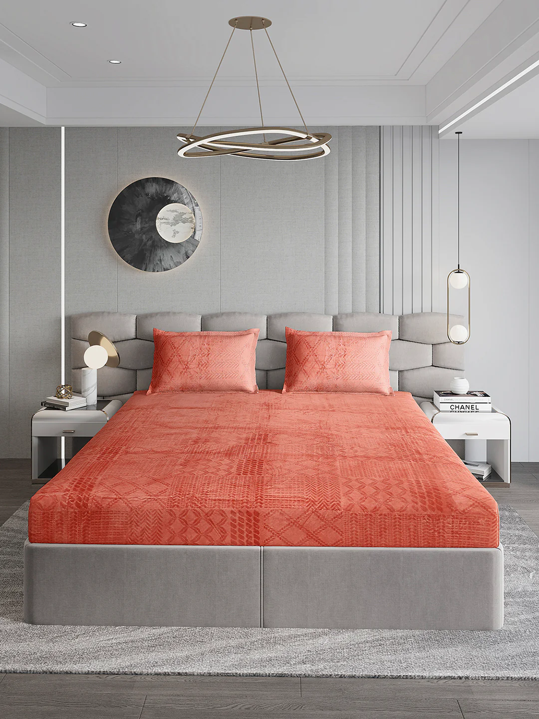 267 GSM 100% Polyester King Bed 1 Bedsheet with 2 Pillow Cover (Master Piece) - Image 2