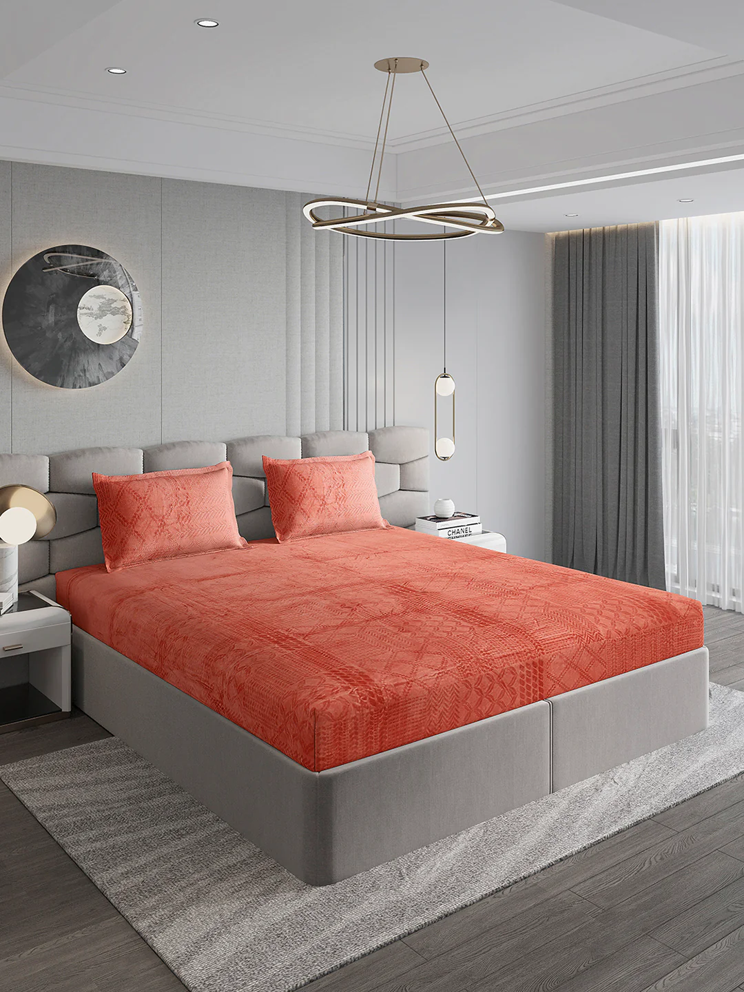 267 GSM 100% Polyester King Bed 1 Bedsheet with 2 Pillow Cover (Master Piece) - Image 4