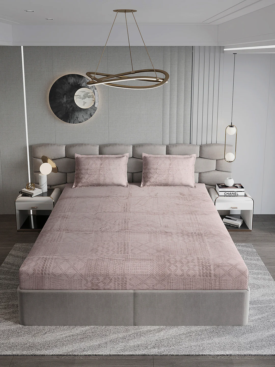 267 GSM 100% Polyester King Bed 1 Bedsheet with 2 Pillow Cover (Master Piece) - Image 3