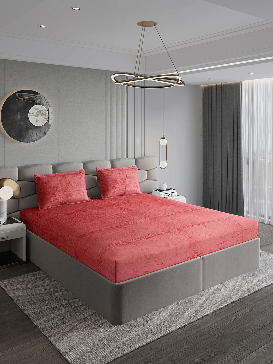 267 GSM 100% Polyester King Bed 1 Bedsheet with 2 Pillow Cover (Master Piece) - Image 4