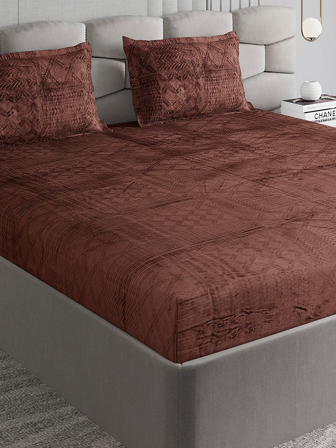 267 GSM 100% Polyester King Bed 1 Bedsheet with 2 Pillow Cover (Master Piece)