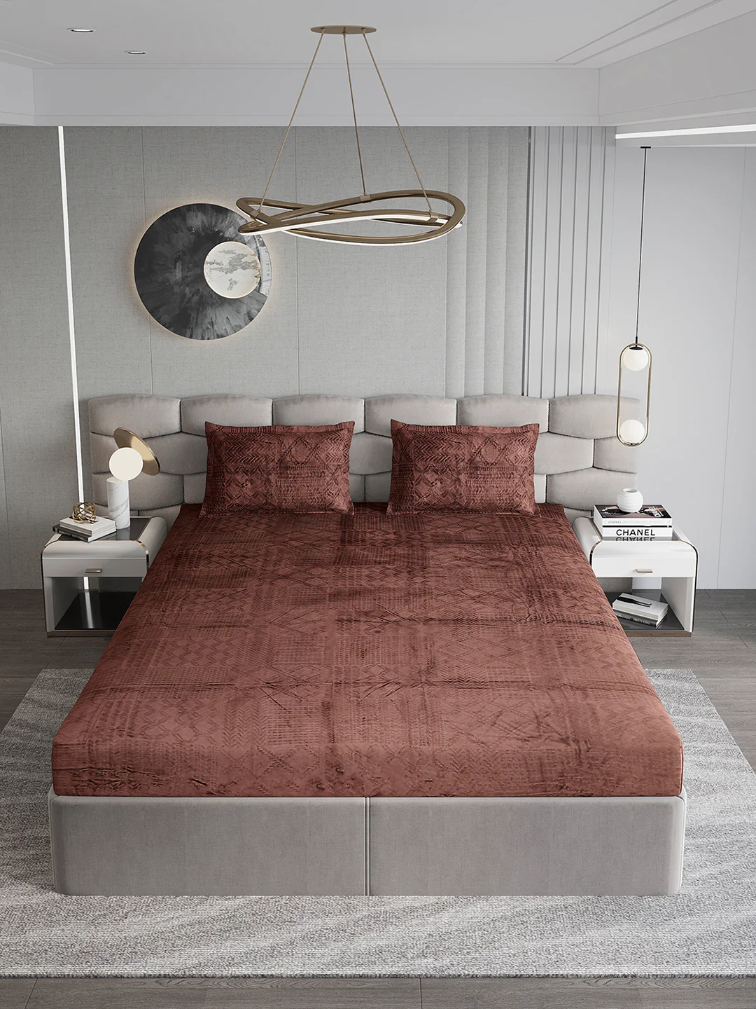 267 GSM 100% Polyester King Bed 1 Bedsheet with 2 Pillow Cover (Master Piece) - Image 3