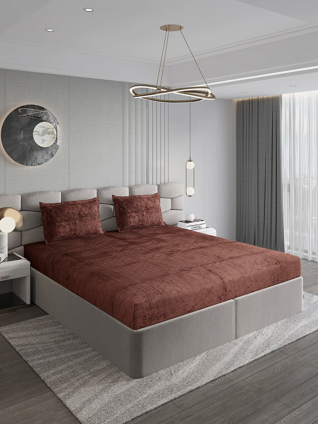267 GSM 100% Polyester King Bed 1 Bedsheet with 2 Pillow Cover (Master Piece) - Image 4