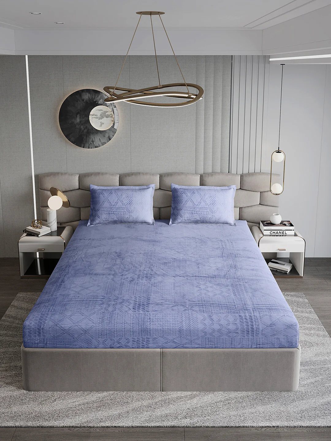 267 GSM 100% Polyester King Bed 1 Bedsheet with 2 Pillow Cover (Master Piece) - Image 3