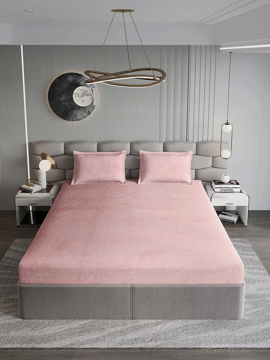 267 GSM 100% Polyester King Bed 1 Bedsheet with 2 Pillow Cover (Master Piece) - Image 3