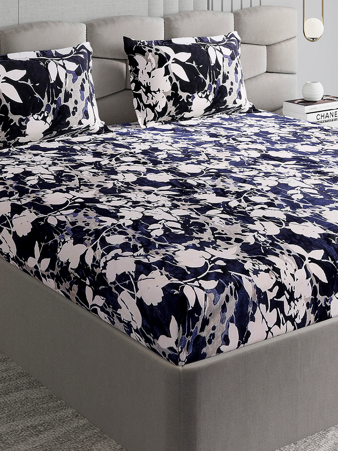 404 GSM 100% Polyester Double Bed 1 Bedsheet with 2 Pillow Cover (Ruby Gold)