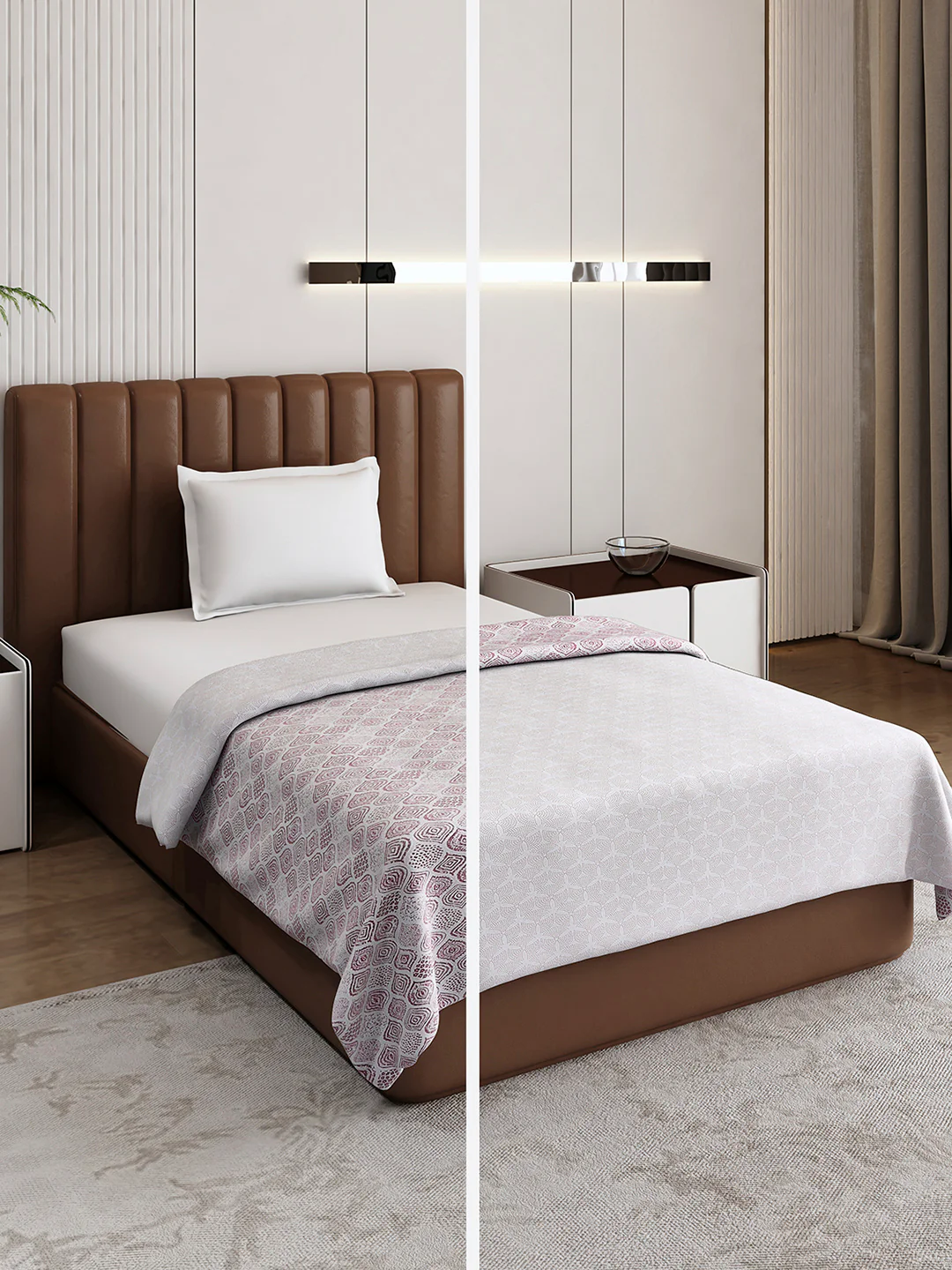 Floral Print Single Bed 150 GSM Dohar for Mild Winter - (Daisy)