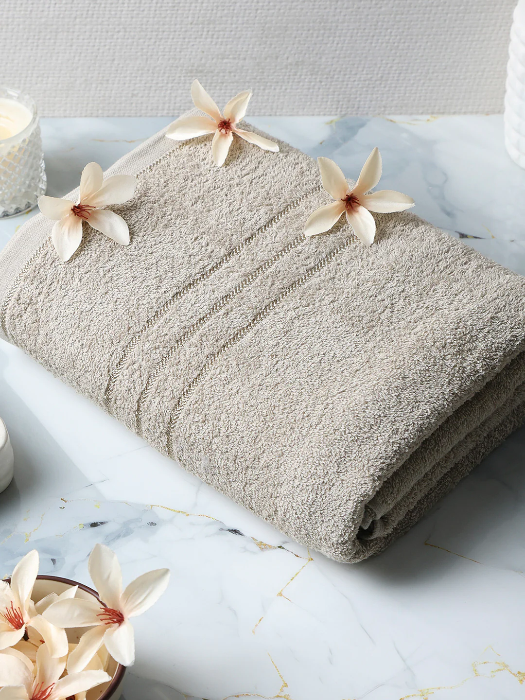 Grey Cotton Solid 350 GSM Car Towel (Soho)