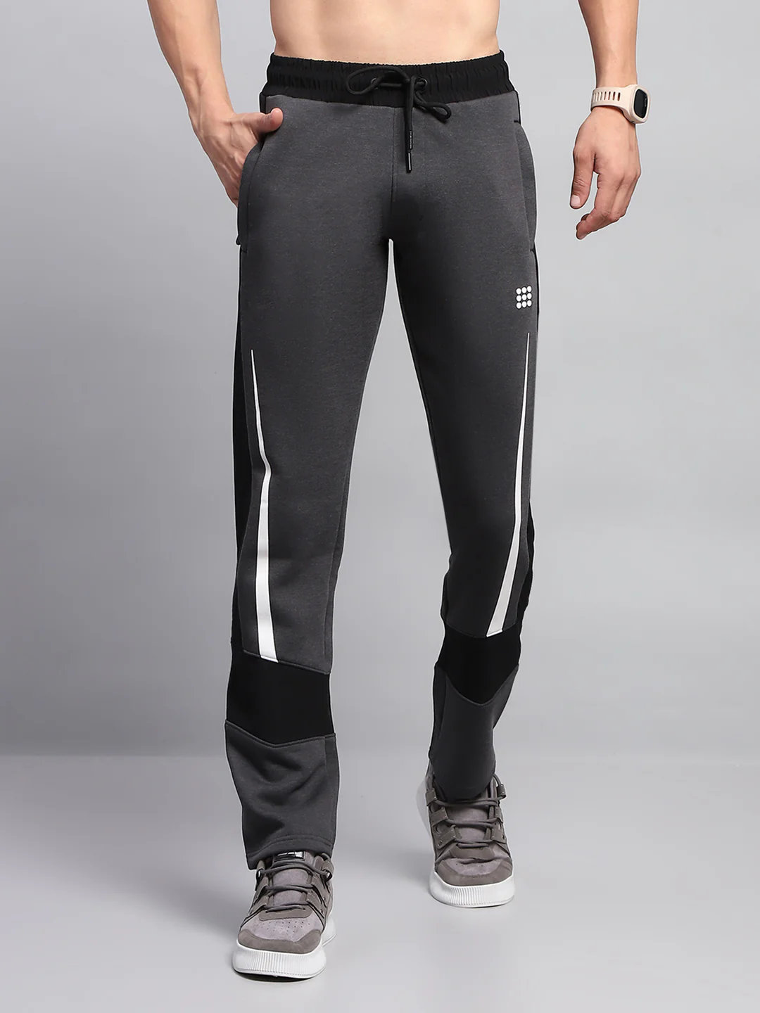 Rock.it Men Black Solid Regular Fit Lower