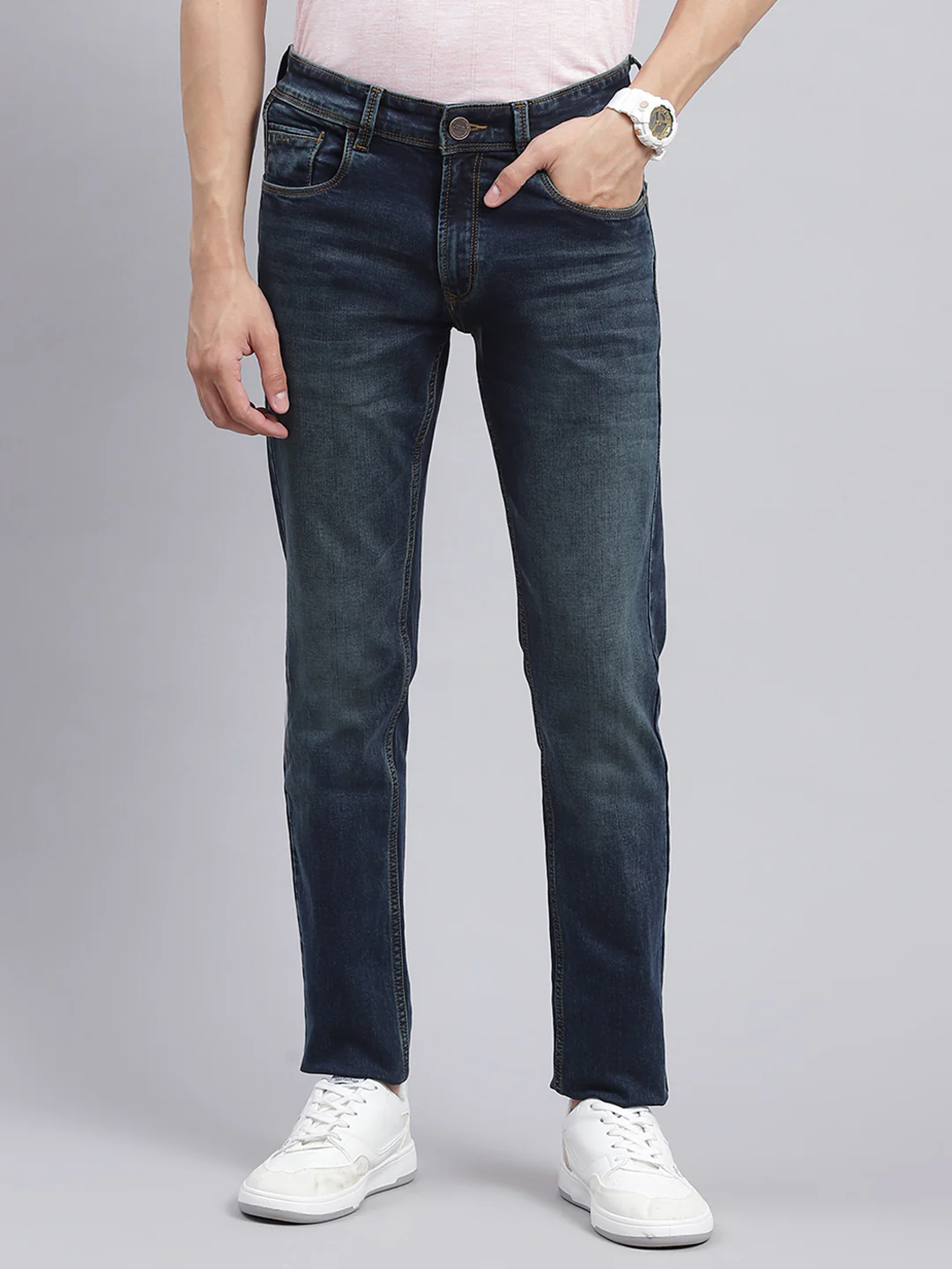 Men Blue Narrow Fit Denim