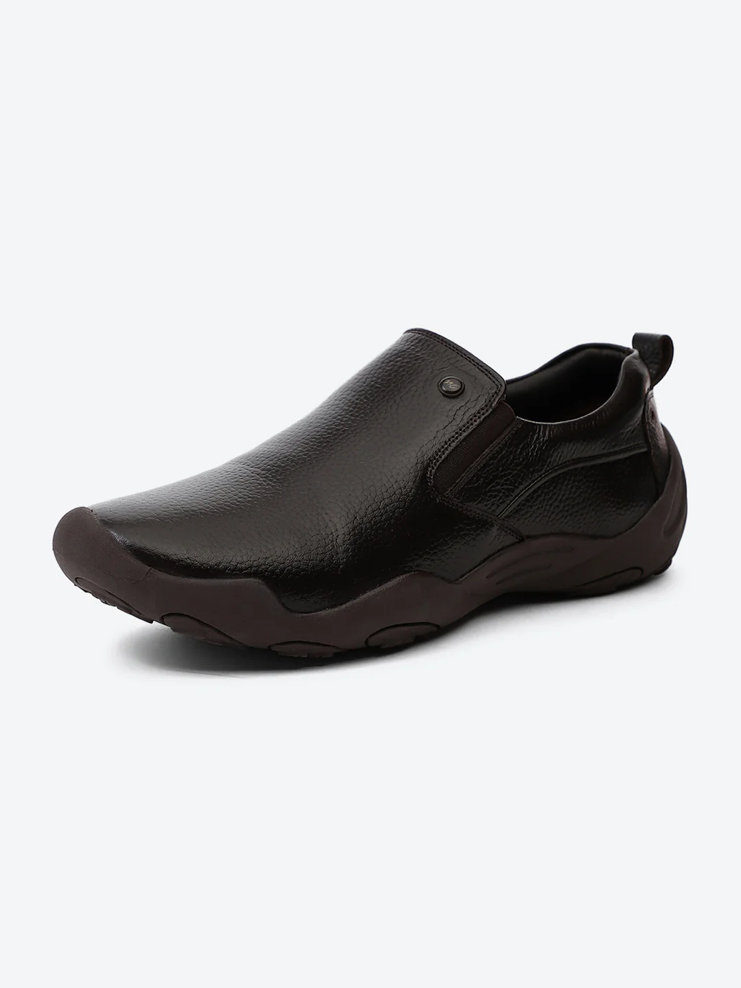 Men Brown Slip on Genuine Leather Shoes - Image 3