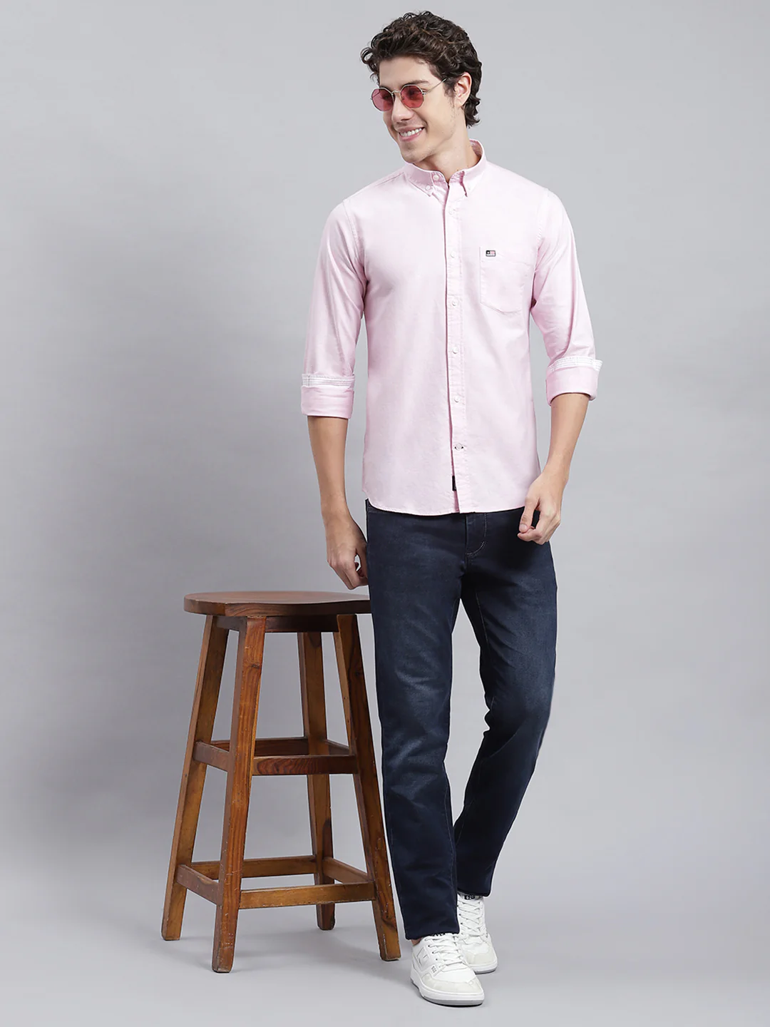 Men Pink Solid Shirt