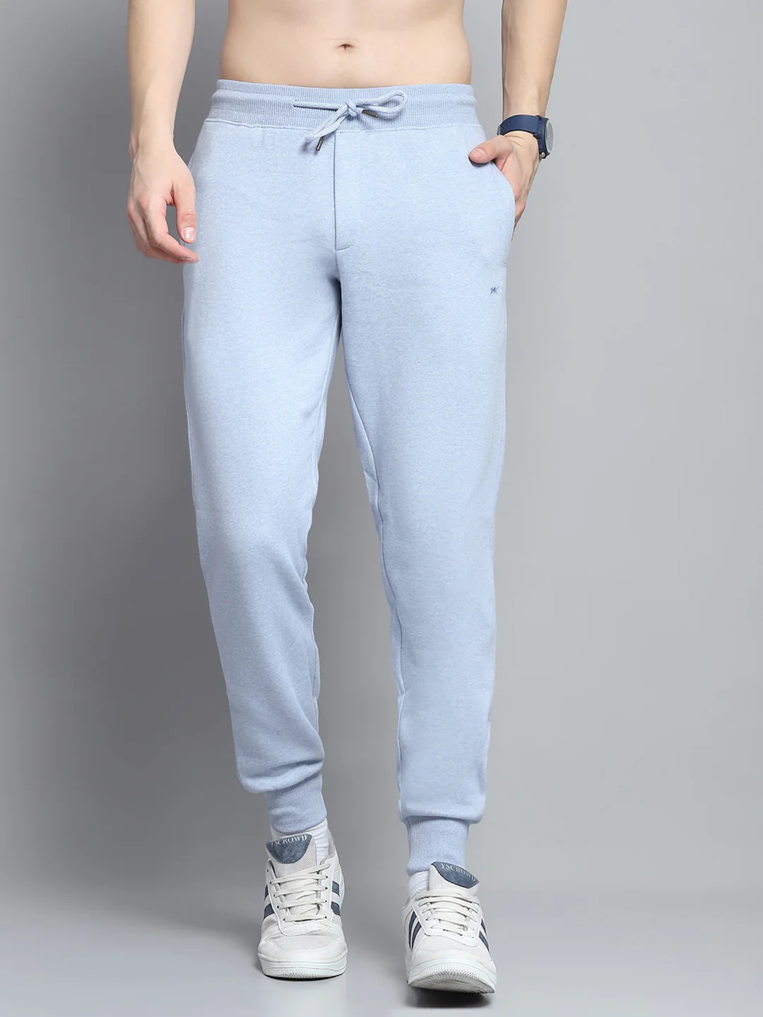 Men Sky Blue Solid   Lower