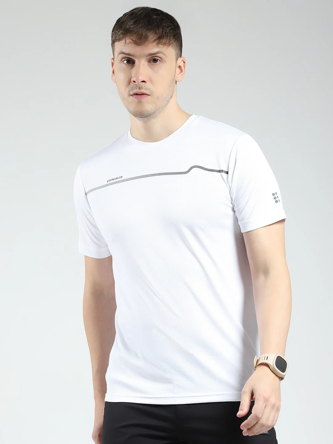 Rock.it Men White Printed Round Neck Half Sleeve T-Shirt