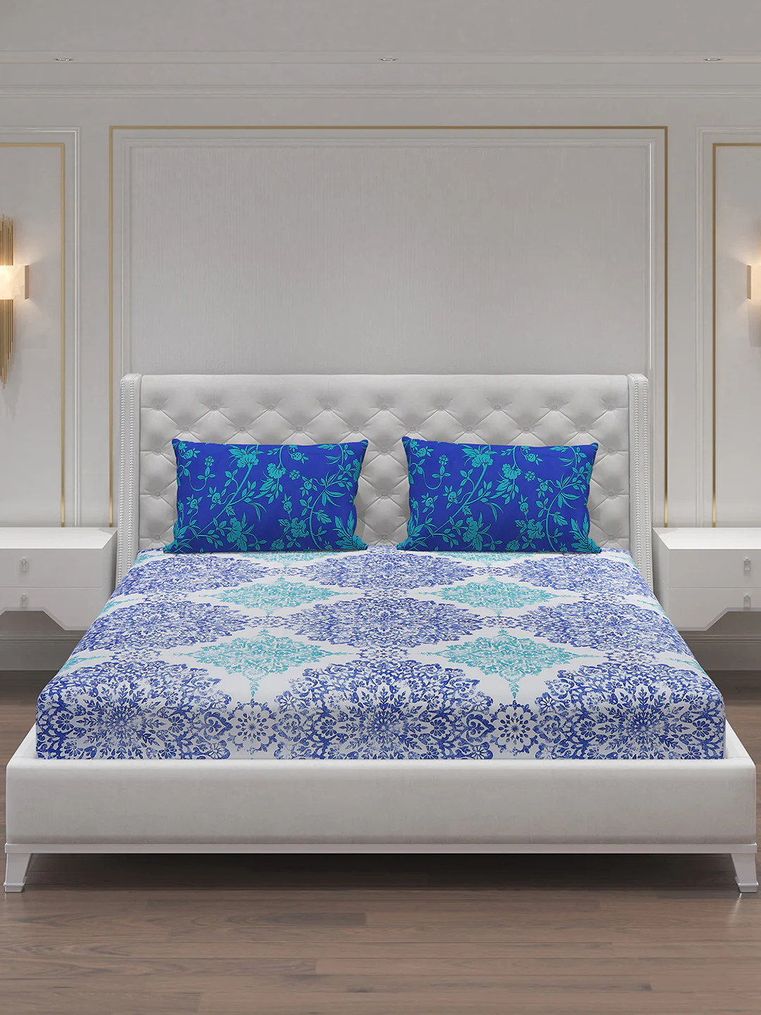 MOCA by Monte Carlo 104 GSM Cotton Double Bedsheet With 2 Pillow Covers - Image 3