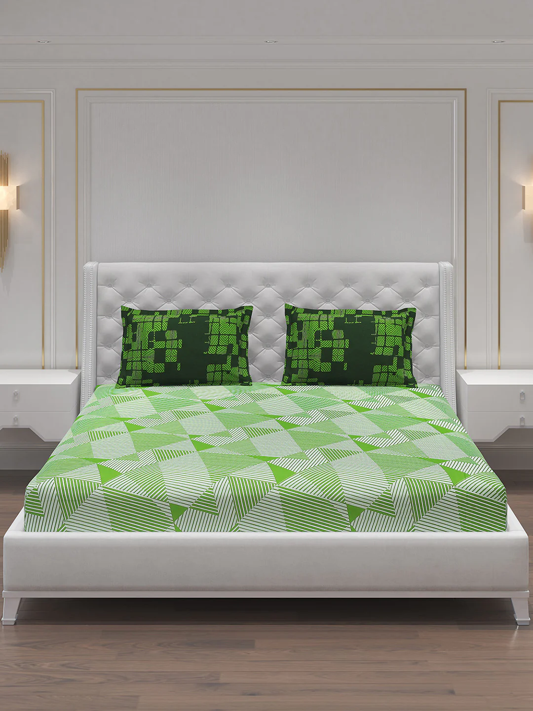 MOCA by Monte Carlo 104 TC Cotton Double Bedsheet with 2 Pillow Covers - Image 3
