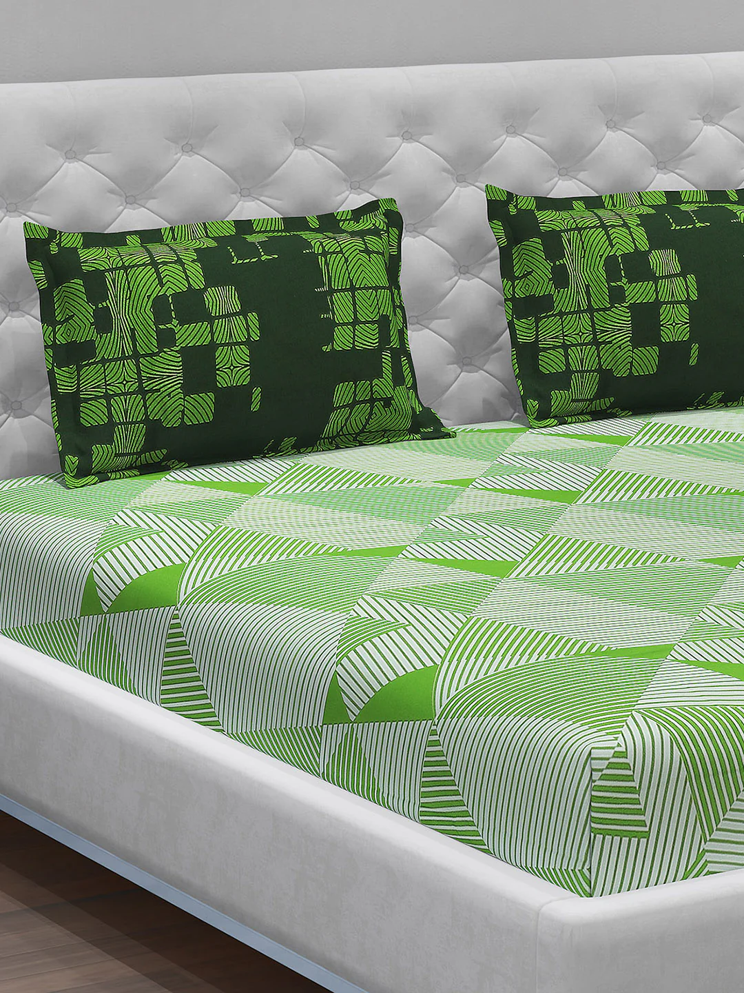 MOCA by Monte Carlo 104 TC Cotton Double Bedsheet with 2 Pillow Covers - Image 4