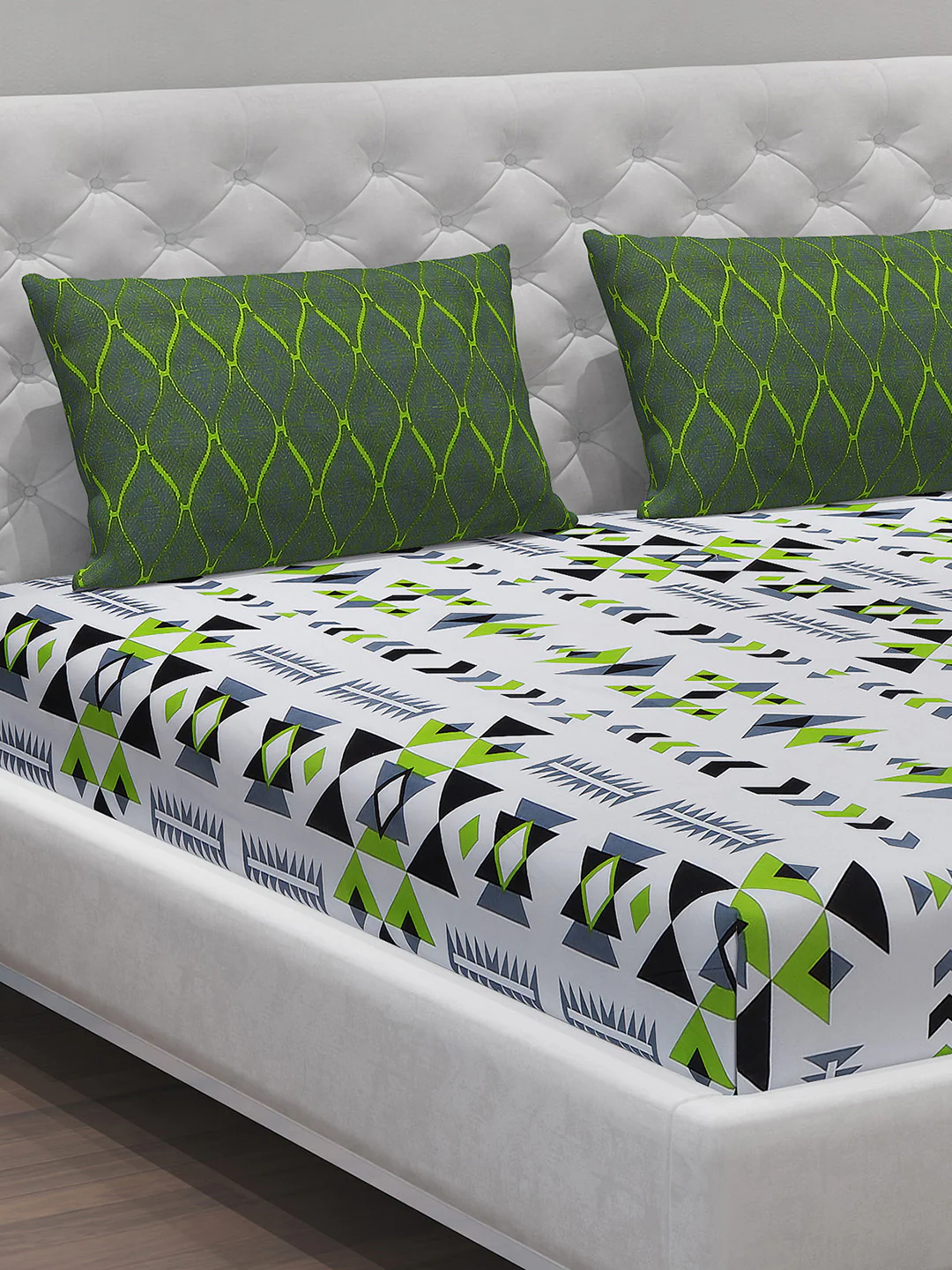 MOCA by Monte Carlo 104 TC Cotton Double Bedsheet with 2 Pillow Covers